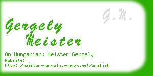 gergely meister business card